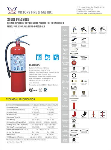 10 Lb. Strike First, Type ABC Dry Chemical Fire Extinguisher with Wall Hook, Sign and Tag