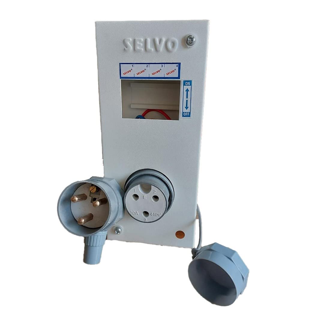 SELVO 30 Amps TPN Distribution Board with Three Pin Metal Clad Industrial Plug and Socket (B09WVS1XST) Amazon Price History, Amazon Price Tracker