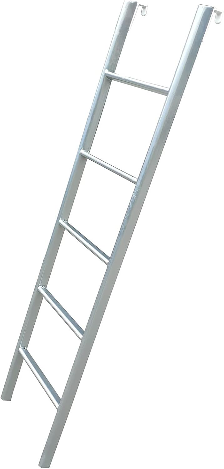 SSZY 60/55/51inch Metal Bunk Bed Ladder with Hooks, Child Room/Dorm Room/RV Bunk