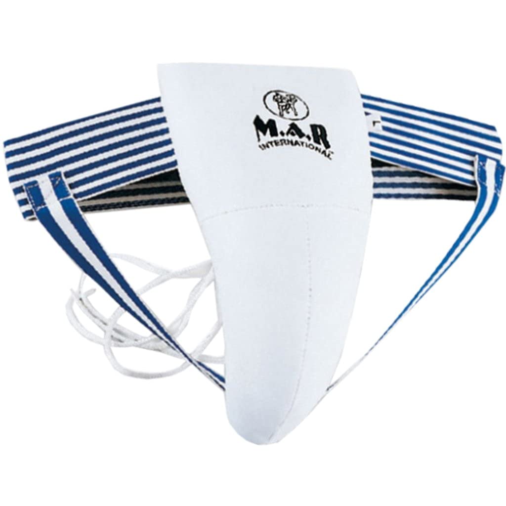 MAR | Male Banana Cup Groin Protector with High Density Shock Absorbing Foam Padding and Elasticized Straps – Male Taekwondo Groin Cup Muay Thai Groin Protector Sparring Gear, Lower Stomach Protection