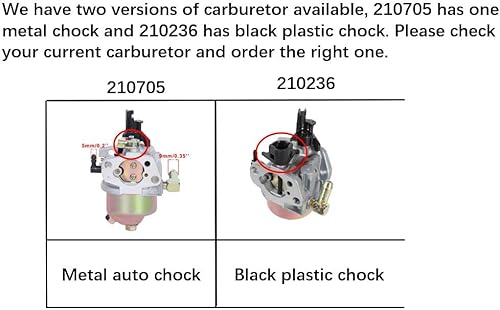 Miniatura 7 de 951-12705 Carburador para Troy-Bilt Storm 2410 2620 31AS62N2711 31AS2P5C711 31AS2P5C Squall 2100 reemplaza a las máquinas MTD Yard 31AM62EE700