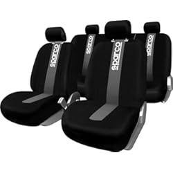 Fundas Para Asientos De Autos Toyota Corolla Sparco SPC1012 CLASSIC - Juego de Fundas para Asientos de Coche, color Negro y Gris, 11 Piezas