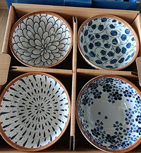 Image of Porcelain Bowls Set, 300 ML Serving Bowls Cereal, Salad, Pasta, Soup, Dessert, Suitable for Restaurant & Kitchen, Dishwasher Microwave & Oven Safe for Dining (4 -Piece)