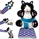Dandin Cat Wrestling Toy Puppet, Katzen Handpuppen Kuscheltier, Katzen Plüschpuppe Interaktives Katzenspielzeug mit Robuster Polsterung, Lustige Katzen Puppe Wrestling Spielzeug