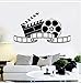 Rétro Tournage Art Cinéma Film Film Stickers Muraux Murale Vintage Affiche Vinyle Sticker Chambre Chambre Ornement Home Cinéma 103X57 Cm