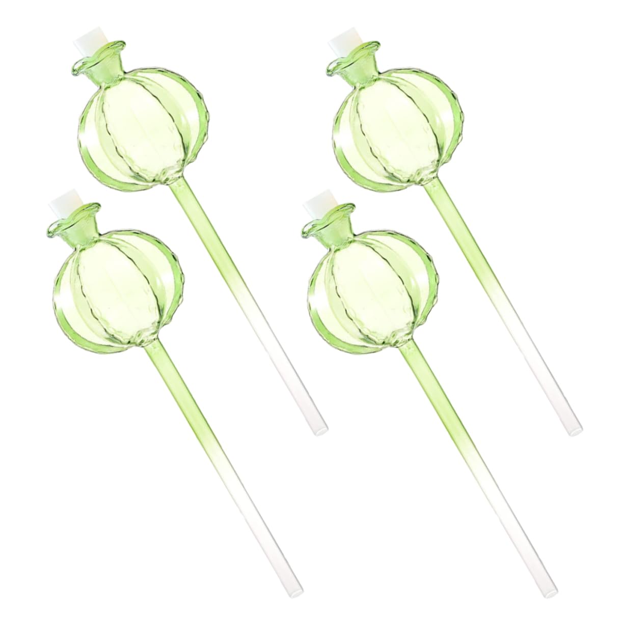 Mikikit Globes D’arrosage Automatique Cactus en Verre 4 Pièces Vert