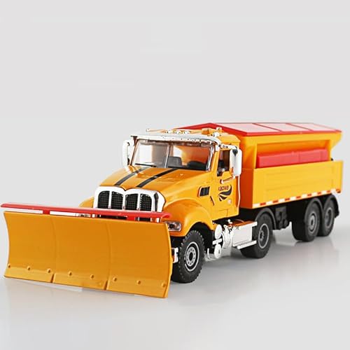 1/50 Scale Diecast Alloy Snow Plow Truck Model-Miniature Engineering Vehicle