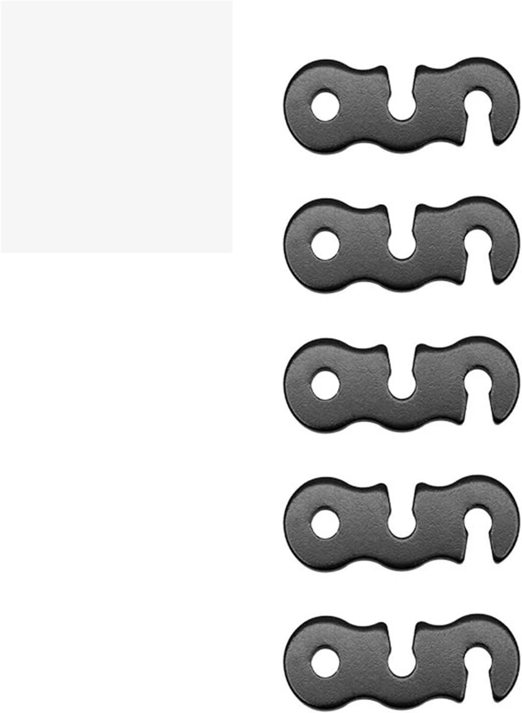 Paracord Accessories,Rope Tensioner 80pcs Adjustable Tent Rope Buckle S-Type Tensioner Fastening Kit Fixed Accessories(Black)