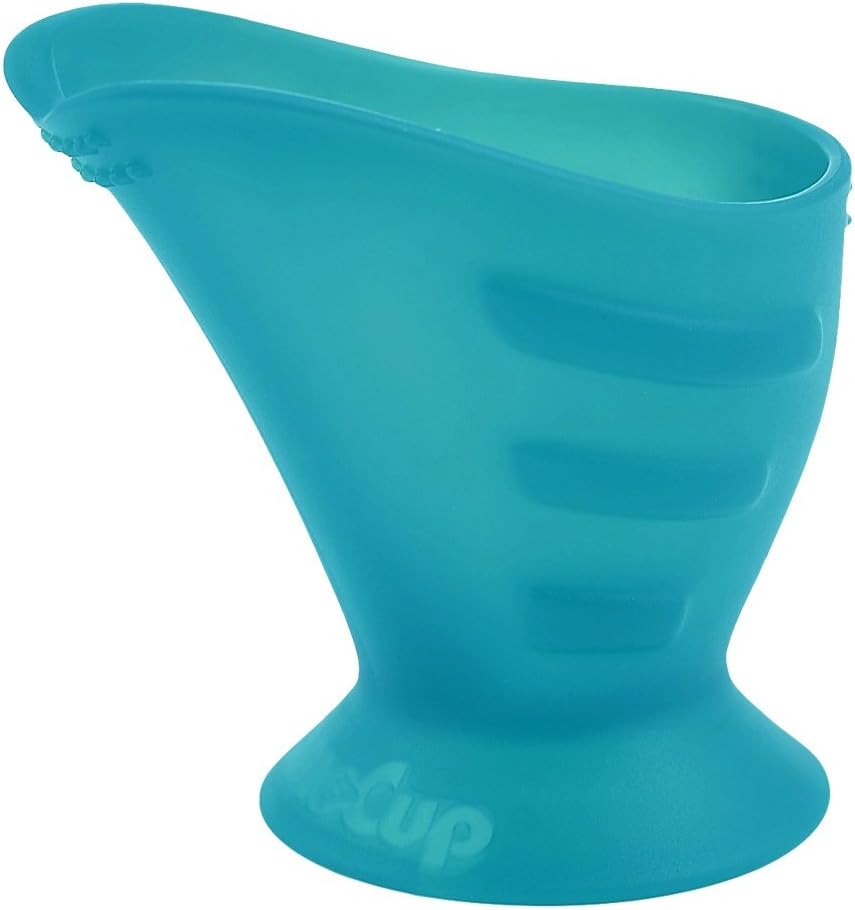 Hoppediz CamoCup learning cup suitable for all babies to learn to drink as well as children and adults with sensorimotor limitations, petrol, 1 piece (1 pack)