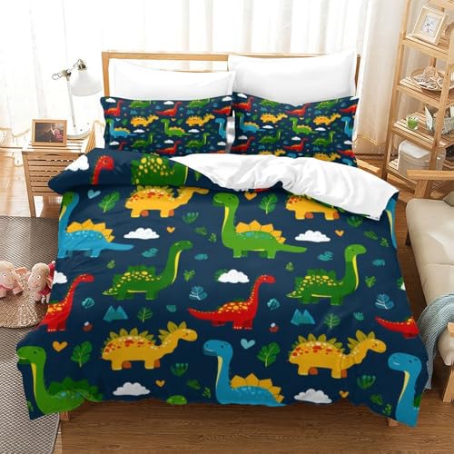 Housse de Couette Dinosaure pour Chambre d'Ado Style Vintage