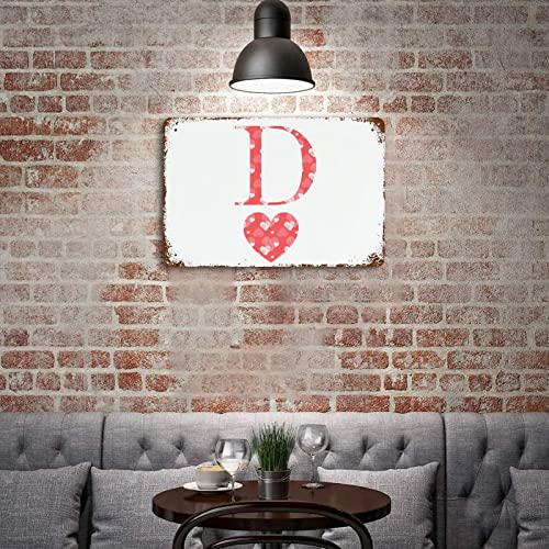Plaque étain lettre D Saint-Valentin : le cadeau romantique pour votre petite amie