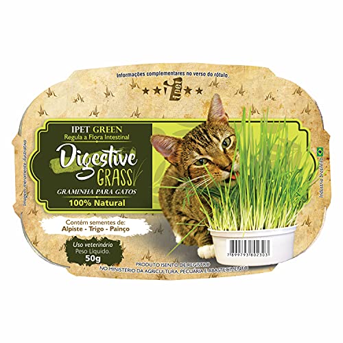 Ipet Green Digestive Grass Graminha Para Gatos 50G IPET para Todas Todos os tamanhos de raça Todas a