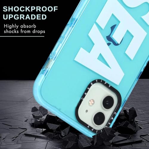 Image of for iPhone 11 SEA Case Transparent, Grip Case Silicon Slim Fit Shock-Absorbing TPU Bumper & Anti-Yellowing Clear Protective Back Cover for iPhone 11 (Blue, 01)