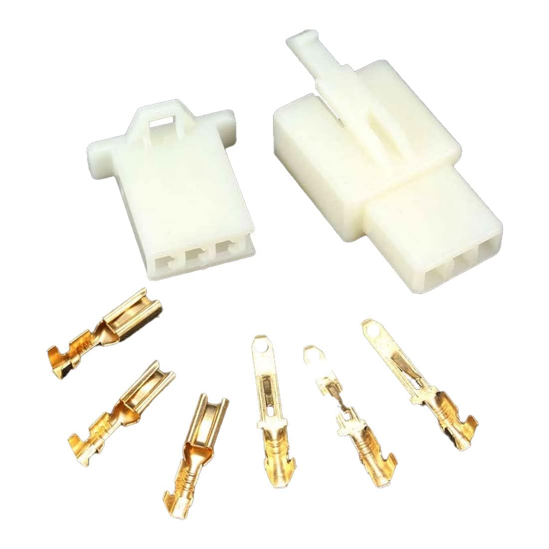E-Trendo 3 Pin 2.8mm Wire Connector Socket (5 Sets Pack) | Male & Female Plug Socket Kit For Electric Scooter, Scooty, Motorcycle & Automotive Wiring Harness-image-10
