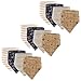 Hudson Baby Unisex Baby Cotton Bandana Bibs, Airplanes 12-Pack, One Size