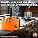 Graintex 18 Pockets Grab Bag Rip-stop Canvas Drawstring Closure, Small Part Organizer Pouch, Small Tools, Screws, Parts, Parachute Tool Bag for Efficient Storage - Orange