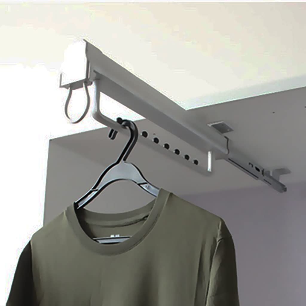 Support de pantalon pour garde-robe réglable, rail télescopique en aluminium de 35,8cm