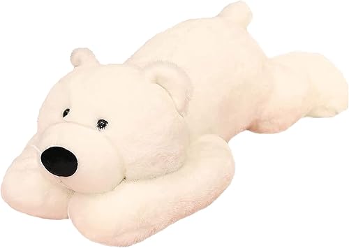 ronivia Animales de peluche con peso, 19.7 pulgadas, 3.3 libras, oso pesado, lindo peluche de oso blanco, almohada de peluche con peso de animales disponible en Yaxa Colombia