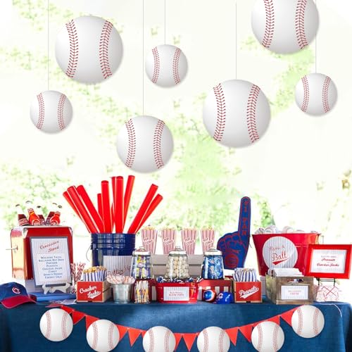 Image of Vuzvuv 60Pcs 6In Paper Baseball Cutouts Party Decor for Wall Bulletin Board