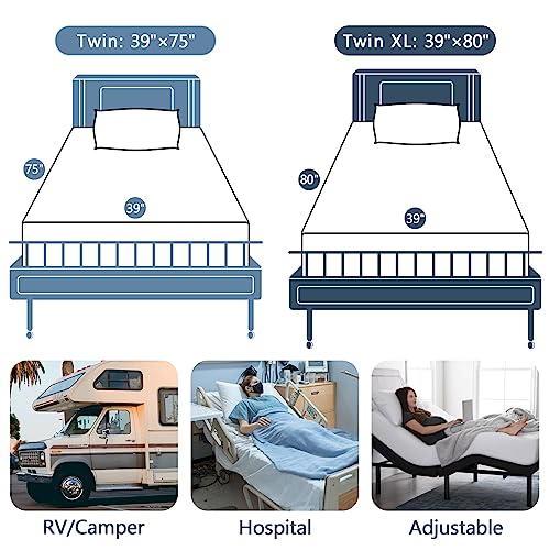 Bedecor Twin Size Mattress Protector Waterproof Mattress Cover 39"×75",Stripe Mattress Sheet Stylish Soft,Deep Pockets To 18 Inch Grey thumb #3
