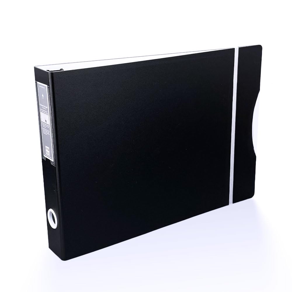 14x11 Landscape Art Portfolio 3-Ring Binder - Archival Safe Presentation Book for 11x14 Posters, Photos & Artwork with 1.5" D-Ring, 1 Binder - Keepfiling