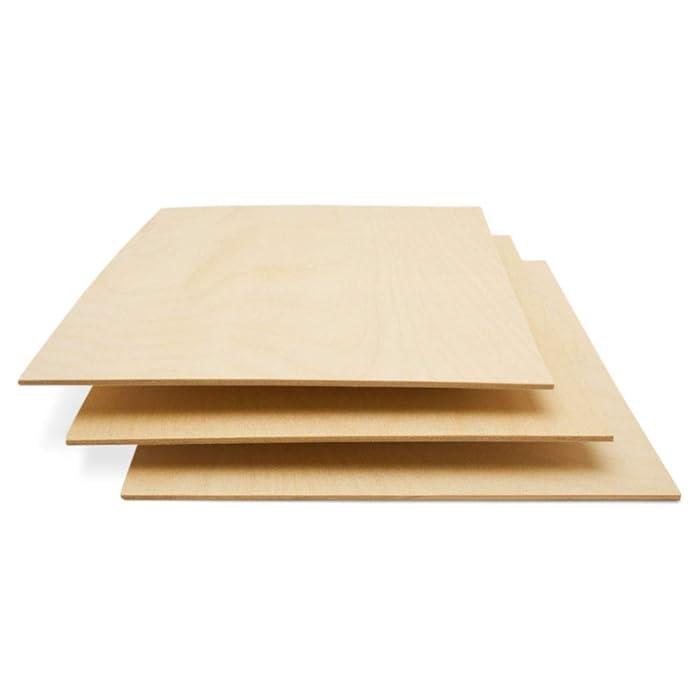 Buy Baltic Birch Plywood, 3 mm 1/8 x 12 x 9 Inch Craft Wood, Box of 8 B
