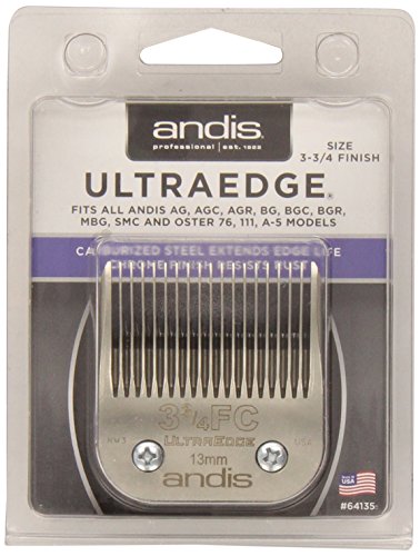 Andis Carbon-Infused Steel Ultraedge Dog Clipper Blade, Size-3-3/4 Fc, 1/2-Inch Cut Length (64135) #TOP3