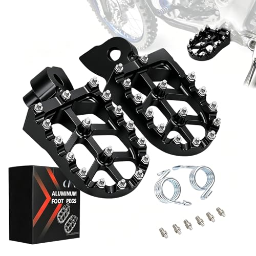 Image of JFG RACING Dirt Bike Foot Pegs,CNC Rest Pedal Footpegs for YZ65 18-23 /YZ85 02-23 / YZ125 97-23 /YZ250 98-23 /YZ250F WR250F 01-23 /YZ450F WR450F 03-23 /YZ125X 17-23 /YZ250X YZ250FX YZ450FX WR426F-Black