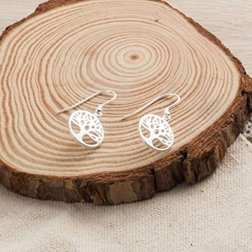 Sterling Silver Tree of Life Drop Earrings