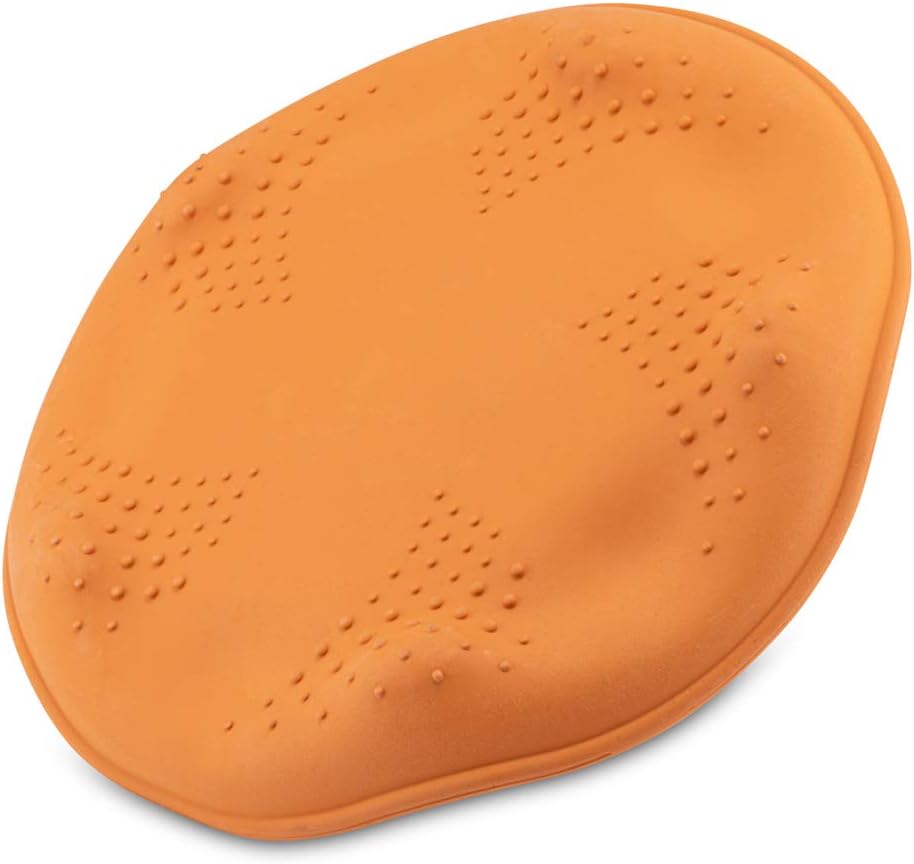 Beco Pets Flyer - Natural Rubber Fetch Frisbee for Dogs - Orange