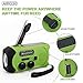 [Upgraded Version] Emergency Solar Hand Crank Portable Radio, Self Powered NOAA Weather Radio for Emergency with AM/FM, LED Flashlight, Reading Lamp, 2000mAh Power Bank and SOS Alarm