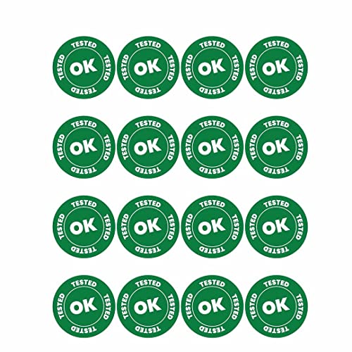 Image of CVANU 500pcs OK Tested Mini Sticker in Green Color Round Shape (20 X 20mm) cv8