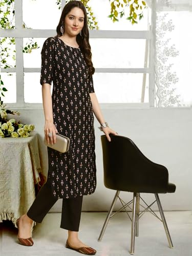 Image of Tee Projekt Straight Kurta & Pant for Women Ethnic Kurta Set for Women (Pack of 2)