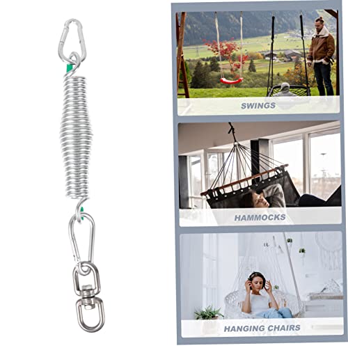 Yardwe 1 Satz Swing-Feder-zubehör Set Für Hängende Hängematten Schwerlast-schaukelhaken Reifenschaukel Haken Zum Aufhängen Für Hängematten Rotieren Karabinerhaken Rostfreier Stahl Möbel – Bild 9