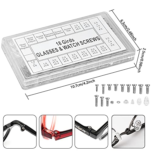 Kit Riparazione Occhiali, 1000pz Vite per Occhiali...