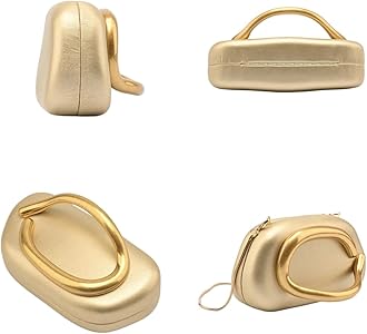 Women PU Leather Metal Handle Handbag Trendy Commuting Compact Stone Purse Hand-held Causal Shoulder Clutch Bag