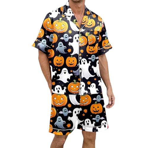 Pyjama homme Halloween à manches courtes pour vos soirées détente de saison