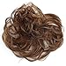 CAISHA 100% HUMAN HAIR Scrunchie Hair Piece Updo Braid Hair Scrunchy Messy Bun Brown Mix H312l