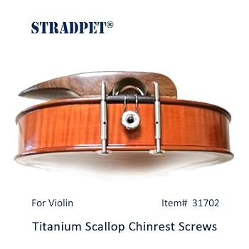 Amazon | [STRADPET] Titanium SCALLOP Chinrest Screws for