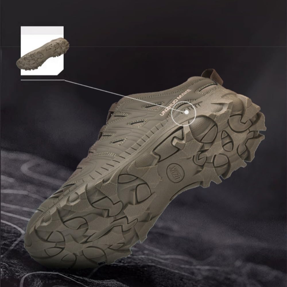 Men's Tactical Boots Waterproof Hiking Shoes for Outdoor Training Travel Non-Slip, Durable Fall Spring Hiking Sneakers