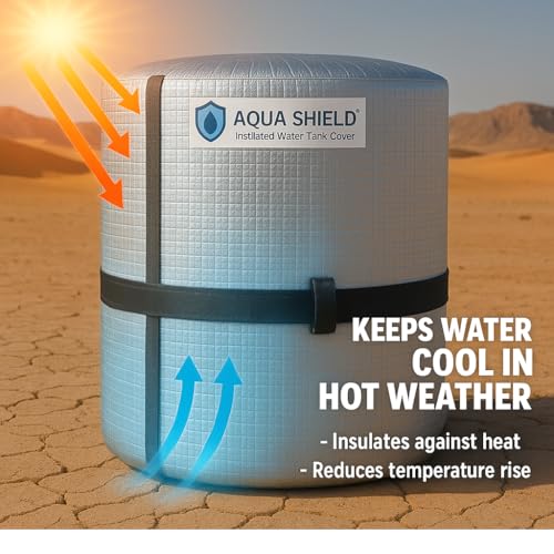 Image of Aqua Shield Overhead Water Tank Cover - Insulated Protection for All Seasons (Metallic, 750 Litre)
