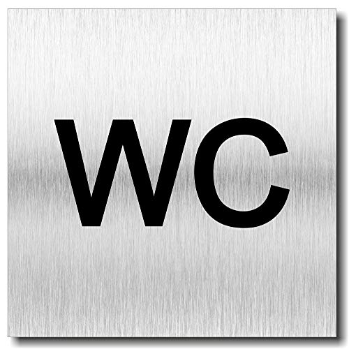 WC Schild Türschild UV Druck 12 x 12cm - 3mm Aluverbund - Made in Germany - Art.Nr. 2003