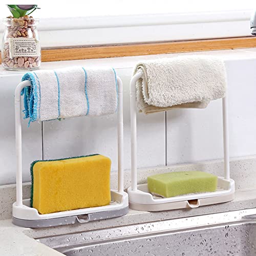 Küchenspülen-Organizer Mit Ablauf - Schwammhalter & Handtuchhalter Praktisch