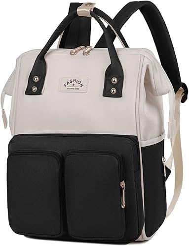 Dezhao - Bolsa para mamá, mochila para pañales, bolsa de gran capacidad, correas antirrobo resistentes al agua para cochecito para mamá y papá,