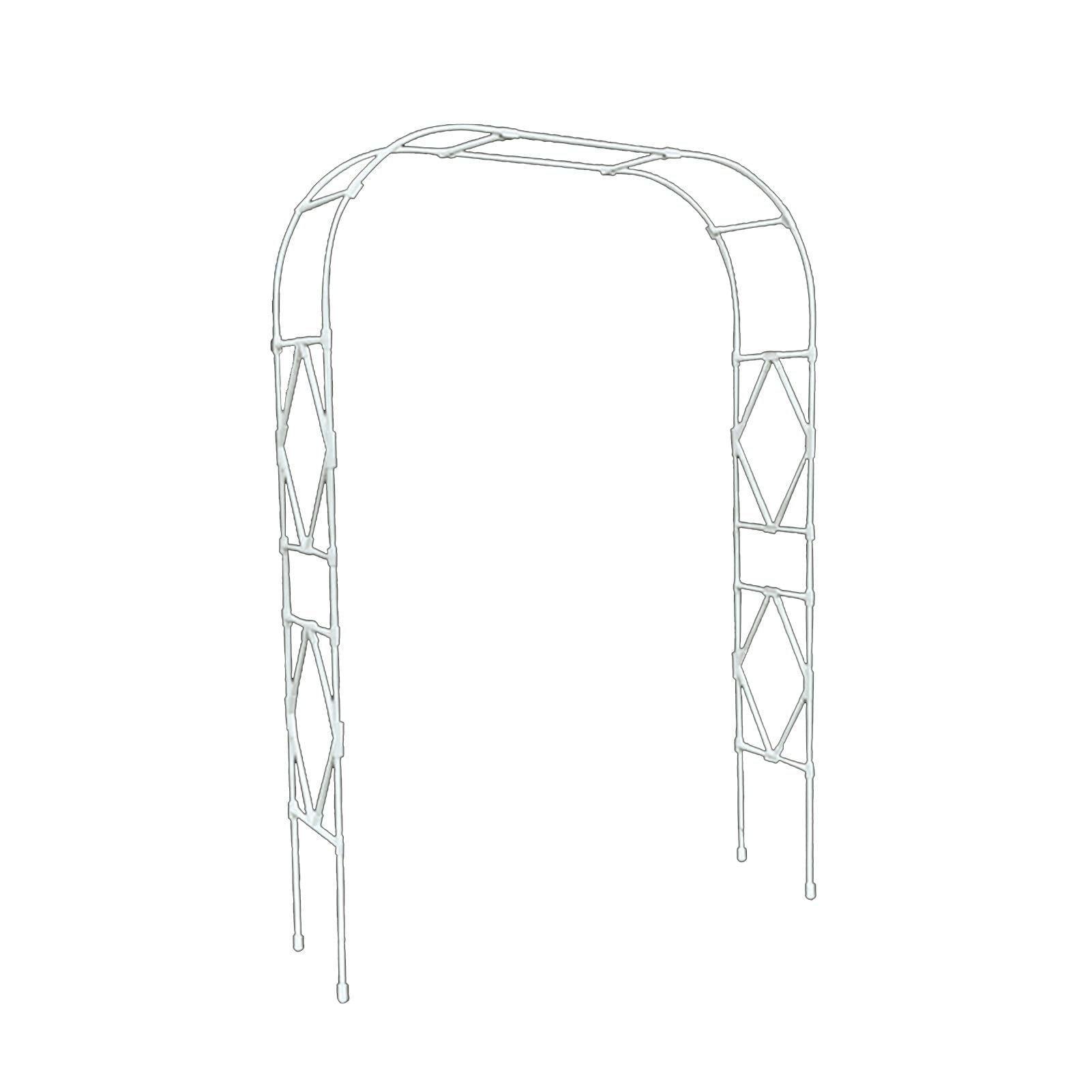 Pnącze ozdobne i ozdobne do ogrodu, kratka do altany 2,6 m, solidna metalowa stabilna brama dla róż, do trawnika, patio i dziedzińca(White,1.2x2.4x0.4m)