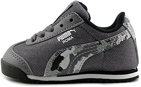 PUMA Roma Denim Camo Toddlers, Kids Sneaker, Steel Gray, 8 Toddler | Image 3