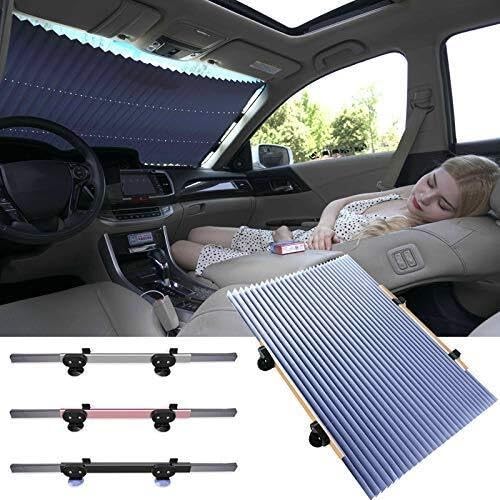 Sonnenschutz Auto Einziehbarer Sonnenschutz aus Aluminiumfolie Für die Windschutzscheibe des Autos zum UV-Schutz