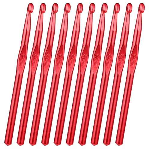 Agujas de tejer para manualidades con ganchillo de aluminio de 8 mm color dorado talla L
