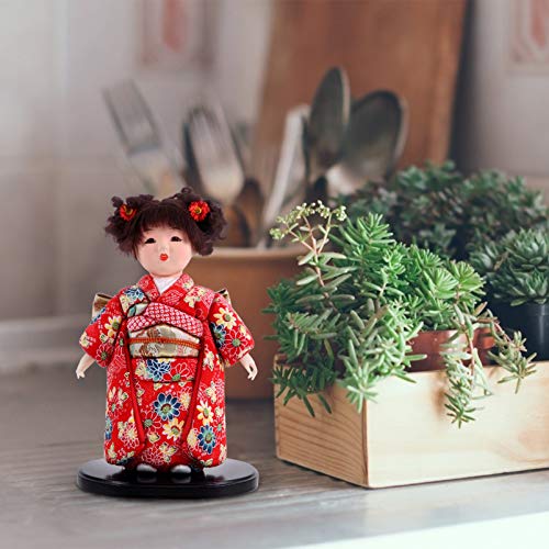 VICASKY Boneca Japonesa Estátua Da Menina Estatueta De Gueixa Asiática Enfeites De Boneca Kokeshi Es
