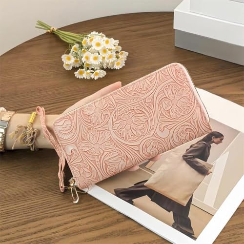 Vintage Carved Wallet Fashionable Zipper Wallet Lightweight Printed Wallets Hand Held Bag That Can Hold Mobile Phone Keys4